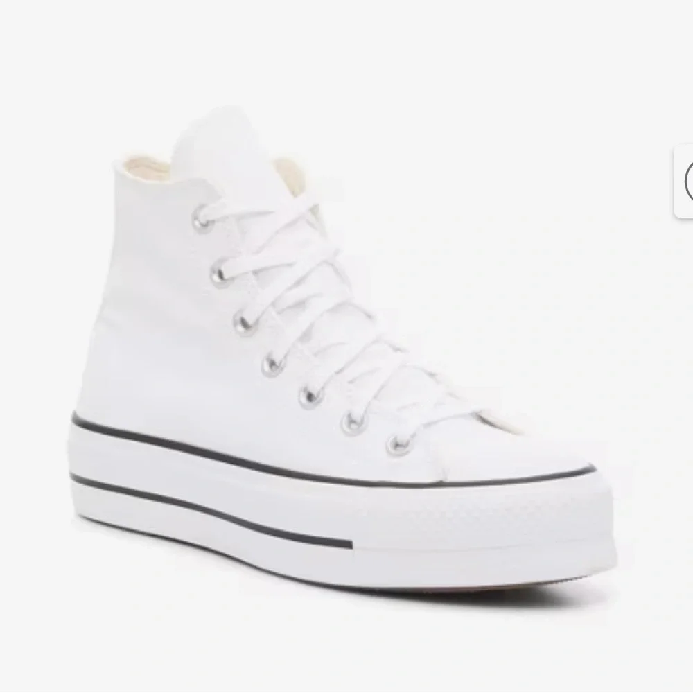 White Converse High-Top Canvas Sneakers